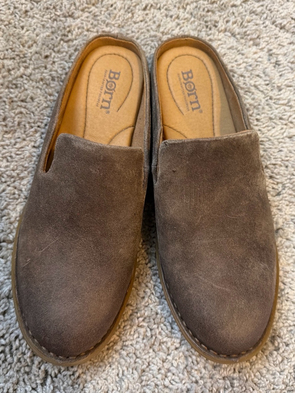 Born Men's Dark Brown Suede Slip-On Loafers